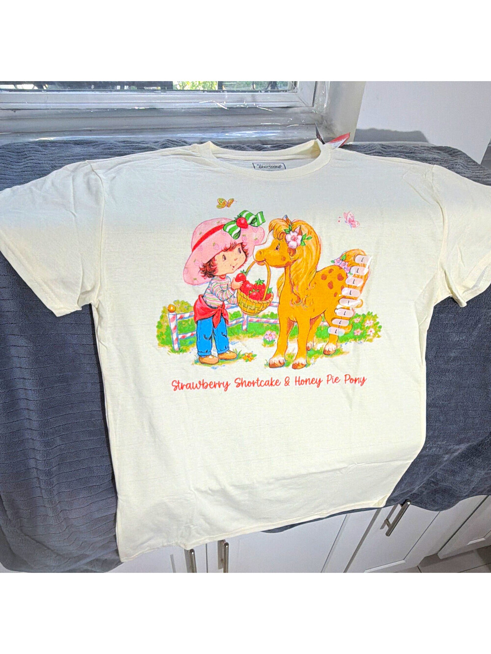 Strawberry Shortcake Unisex  Graphic T-Shirt Natural Choose from L, XL or XXL